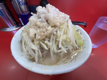 「ラーメン二郎 生田駅前店」小ラーメン野菜ニンニクあぶら